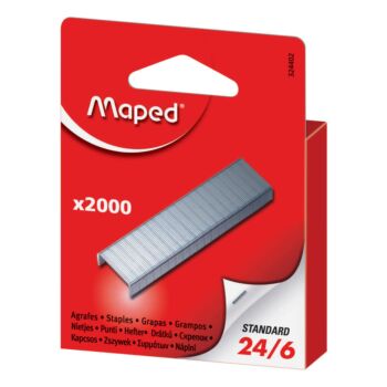 AGRAFES 24/6 DE 2000 PIECES SOUS BLISTER "MAPED" REF: 324402