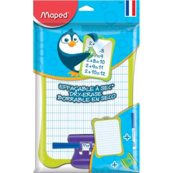 ARDOISE BLANCHE DOUBLE FACE EN SACHET "MAPED" REF: 258500