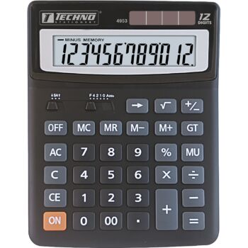 CALCULATRICE DE BUREAU 12 CHIFFRES "TECHNO" REF: 4953