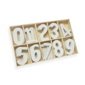 CHIFFRES EN BOIS 3cm PAQUET DE 60 PIECES "TECHNO" REF: 5099