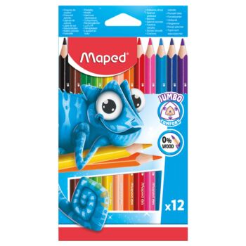 CRAYONS DE COULEUR JUMBO X12 PULSE BOITE CARTON "MAPED" REF: 834352