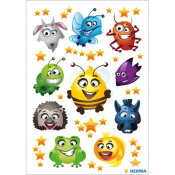 ETIQUETTES MAGIQUES FUNNY FACES YEUX MOBILES "HERMA" REF: 15210