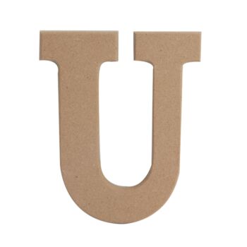 LETTRE " U " EN BOIS "TECHNO" REF: 6391