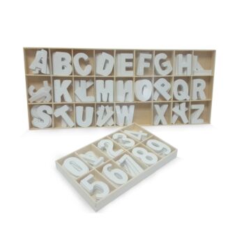 LETTRES EN BOIS 3cm PAQUET DE 156 PIECES "TECHNO" REF: 5098