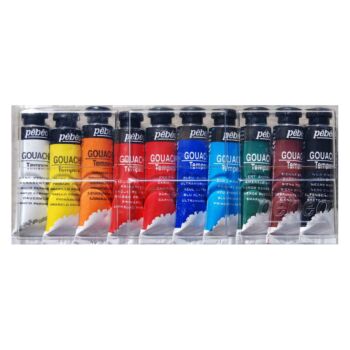 PEINTURE GOUACHE BOITE DE 10 TUBES DE 10ml "PEBEO" REF: 678000