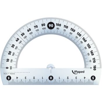 RAPPORTEUR 180° 12cm ESSENTIALS "MAPED" REF: 146134