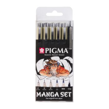 SET 6 PIECES D'OUTILS MANGA PIGMA TOOL "SAKURA" REF: POXSDKMAN6