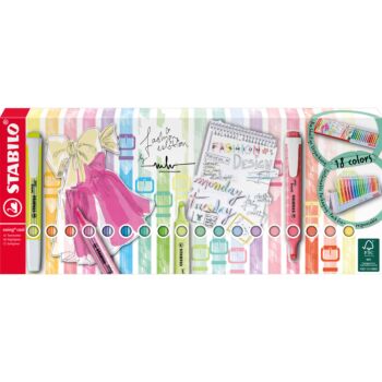 SURLIGNEUR SWING COOL DESKSET DE 18 COULEURS "STABILO" REF: 275/18-01-5